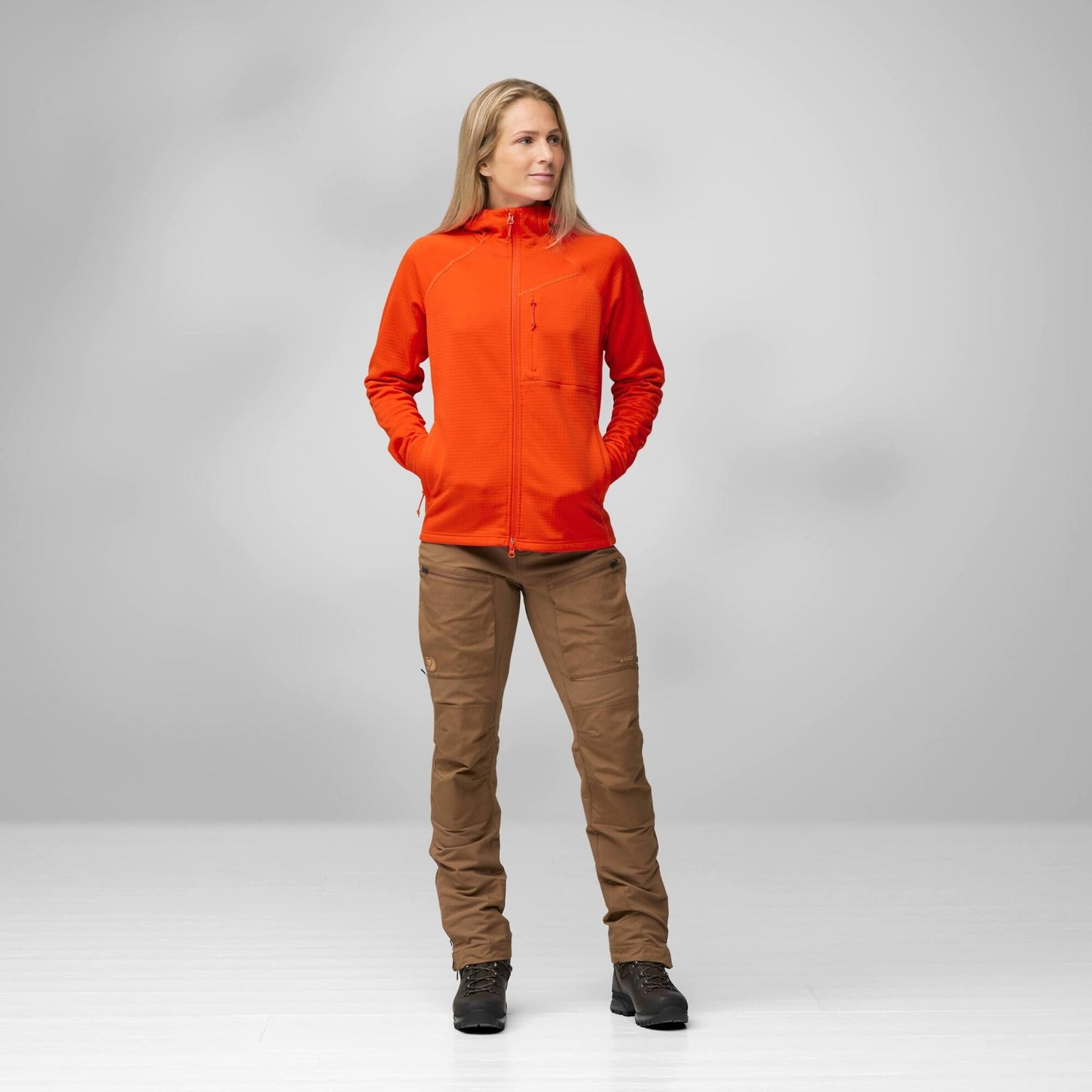 ABISKO GRID FLEECE HOODIE W - US 7694
